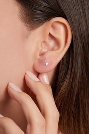 Heliophilia Silver Pendientes de Plata de Ley 925 en Color Plata